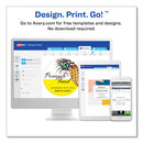 Avery Removable Print-to-the-Edge White Labels w/ Sure Feed, 3.5 x 4.75, 32/Pack