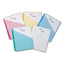 Avery Binder Pockets, 3-Hole Punched, 9.25 x 11, Assorted Colors, 5/Pack