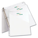 Avery Binder Pockets, 3-Hole Punched, 9.25 x 11, Clear, 5/Pack