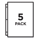 Avery Binder Pockets, 3-Hole Punched, 9.25 x 11, Clear, 5/Pack