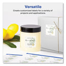 Avery Square Labels with Sure Feed and TrueBlock, 1.5 x 1.5, White, 600/Pack