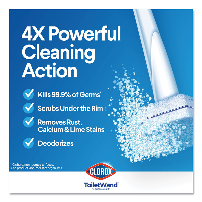 Clorox Disinfecting ToiletWand Refill Heads, Blue/White, 10/Pack, 6 Packs/Carton