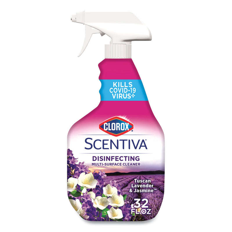 Clorox Scentiva Multi Surface Cleaner, Tuscan Lavender and Jasmine, 32oz, Spray Bottle