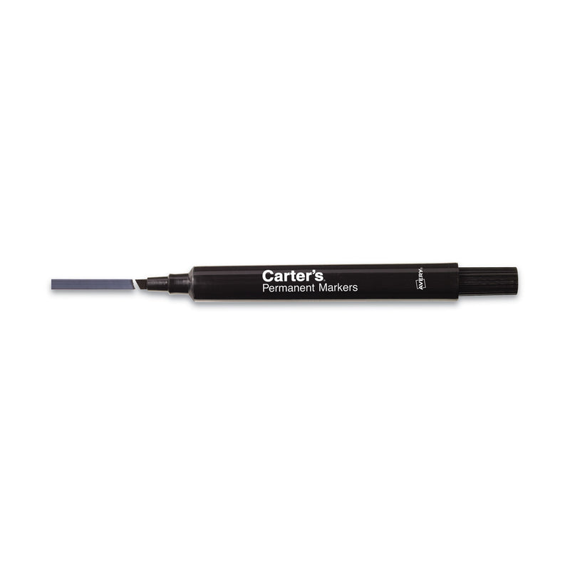 Carter's Large Desk Style Permanent Marker, Broad Chisel Tip, Black, Dozen