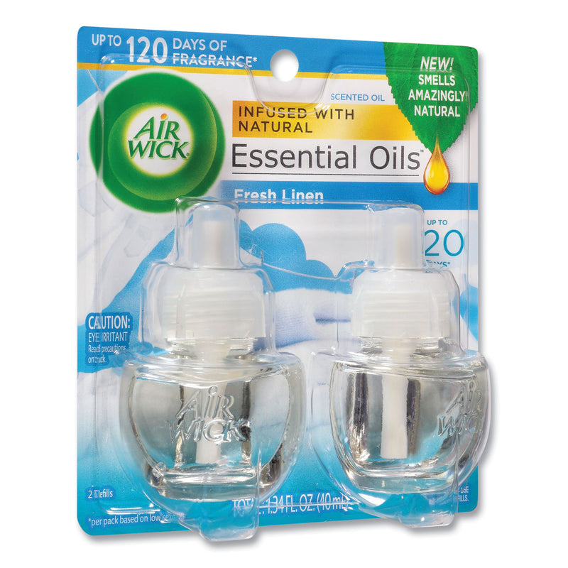 Air Wick Scented Oil Refill, Fresh Linen, 0.67 oz, 2/Pack