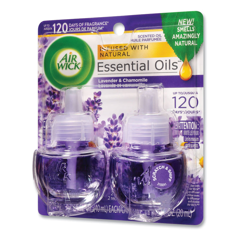 Air Wick Scented Oil Refill, Lavender and Chamomile, 0.67 oz, 2/Pack