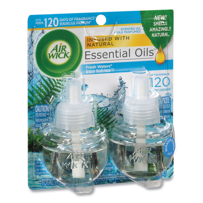 Air Wick Scented Oil Refill, Fresh Waters, 0.67 oz, 2/Pack, 6 Pack/Carton