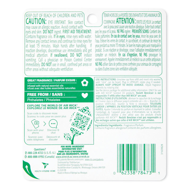 Air Wick Scented Oil Refill, Lavender and Chamomile, 0.67 oz, 2/Pack