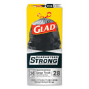 Glad Drawstring Large Trash Bags, 30 gal, 1.05 mil, 30" x 33", Black, 90/Carton