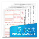 TOPS 1099-INT Tax Forms, Five-Part Carbonless, 5.5 x 8, 2/Page, 24 Forms