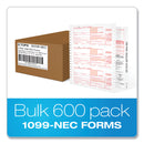 TOPS Four-Part 1099-NEC Continuous Tax Forms, 8.5 x 11, 600/Carton