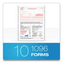 TOPS 1096 Summary Transmittal Tax Forms, Two-Part Carbonless, 8 x 11, 1/Page, 10 Forms