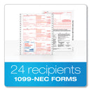 TOPS Four-Part 1099-NEC Continuous Tax Forms, 8.5 x 11, 2/Page, 24/Pack