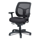 Eurotech Apollo Multi-Function Mesh Task Chair, Supports Up to 250 lb, 18.9" to 22.4" Seat Height, Silver Seat/Back, Black Base