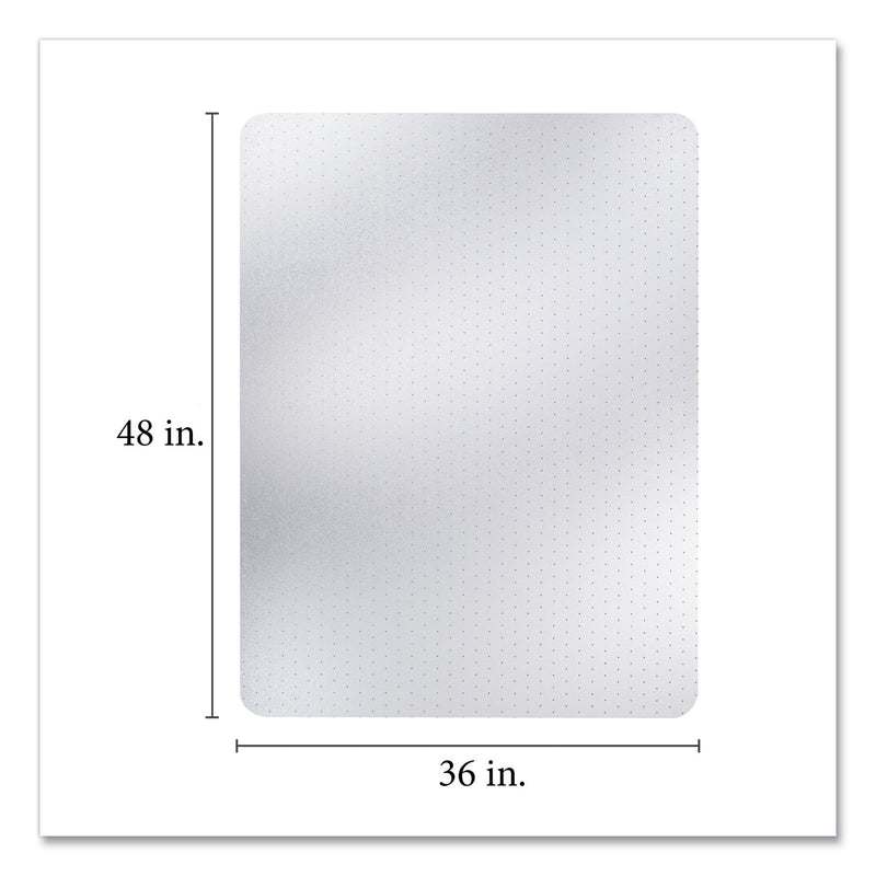 deflecto All Day Use Chair Mat - All Carpet Types, 36 x 48, Rectangular, Clear