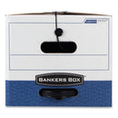 Bankers Box LIBERTY Plus Heavy-Duty Strength Storage Boxes, Legal Files, 15.25" x 24.13" x 10.75", White/Blue, 12/Carton