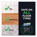 Swiffer Sweeper Mop, 10 x 4.8 White Cloth Head, 46" Green/Silver Aluminum/Plastic Handle, 6/Carton