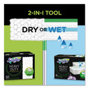 Swiffer Sweeper Mop, 10 x 4.8 White Cloth Head, 46" Green/Silver Aluminum/Plastic Handle, 6/Carton