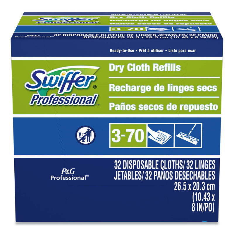 Swiffer Dry Refill Cloths, White, 10.63 x 8, 32/Box, 6 Boxes/Carton