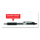 Universal Comfort Grip Gel Pen, Retractable, Medium 0.7 mm, Black Ink, Clear/Black Barrel, 36/Pack