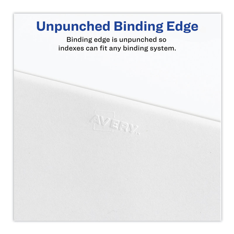 Avery Preprinted Legal Exhibit Side Tab Index Dividers, Avery Style, 10-Tab, 58, 11 x 8.5, White, 25/Pack, (1058)