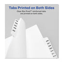 Avery Preprinted Legal Exhibit Side Tab Index Dividers, Avery Style, 25-Tab, 401 to 425, 11 x 8.5, White, 1 Set, (1346)
