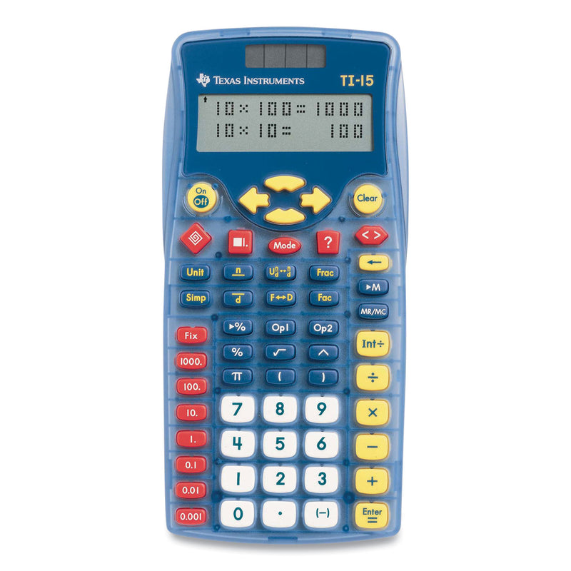 Texas Instruments TI-15 Explorer Elementary Calculator, 11-Digit LCD