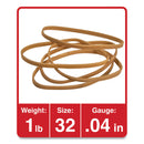 Universal Rubber Bands, Size 32, 0.04" Gauge, Beige, 1 lb Box, 820/Pack