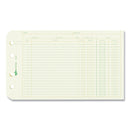 National Four-Ring Binder Refill Sheets, 5 x 8.5, Green, 100/Pack