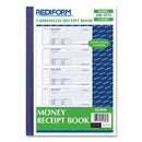 Rediform Money Receipt Book, Two-Part Carbonless, 7 x 2.75, 4/Page, 200 Forms