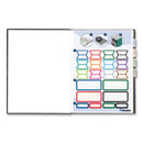 Blueline Business Notebook with Self-Adhesive Labels, 1 Subject, Medium/College Rule, Black Cover, 9.25 x 7.25, 192 Sheets