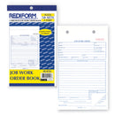 Rediform Job Work Order Book, Two-Part Carbonless, 5.5 x 8.5, 1/Page, 50 Forms