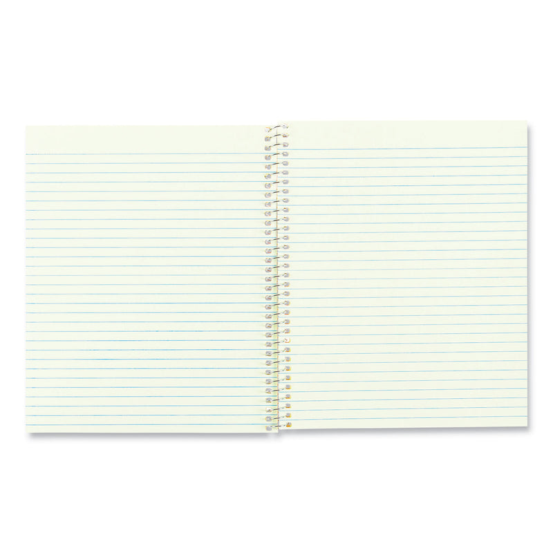 National Single-Subject Wirebound Notebooks, 1 Subject, Narrow Rule, Brown Cover, 8.25 x 6.88, 80 Eye-Ease Green Sheets