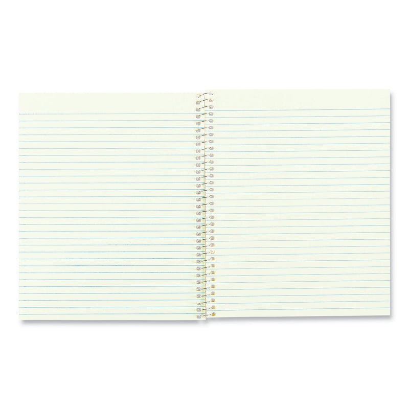 National Single-Subject Wirebound Notebooks, 1 Subject, Narrow Rule, Brown Cover, 8.25 x 6.88, 80 Eye-Ease Green Sheets