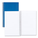 National Three-Subject Wirebound Notebooks, Medium/College Rule, Blue Cover, 9.5 x 6, 150 Sheets