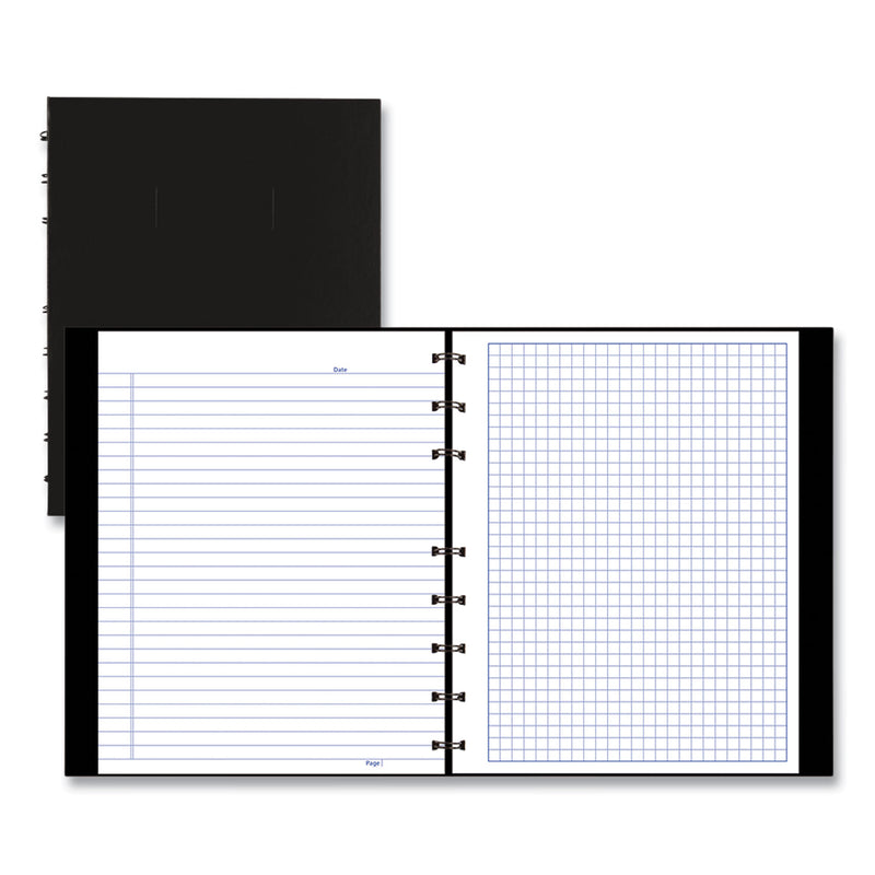 Blueline NotePro Quad Computation Notebook, Data-Lab-Record Format, Narrow Rule/Quadrille Rule, Black Cover, 9.25 x 7.25, 96 Sheets
