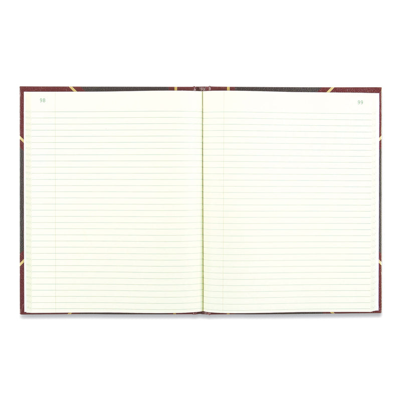 National Texthide Eye-Ease Record Book, Black/Burgundy/Gold Cover, 10.38 x 8.38 Sheets, 300 Sheets/Book
