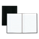 Blueline Executive Notebook, 1 Subject, Medium/College Rule, Black Cover, 9.25 x 7.25, 150 Sheets
