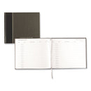 National Hardcover Visitor Register Book, Black Cover, 9.78 x 8.5 Sheets, 128 Sheets/Book
