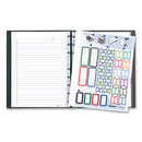 Blueline MiracleBind Notebook, 1 Subject, Medium/College Rule, Black Cover, 9.25 x 7.25, 75 Sheets