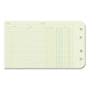 National Four-Ring Binder Refill Sheets, 5 x 8.5, Green, 100/Pack