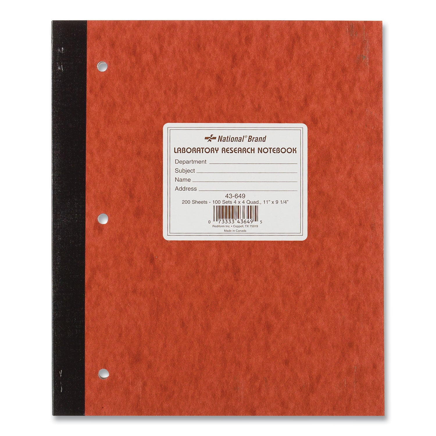 Duplicate Laboratory Notebooks, Quadrille Rule Sets, Brown Cover, 11 x ...