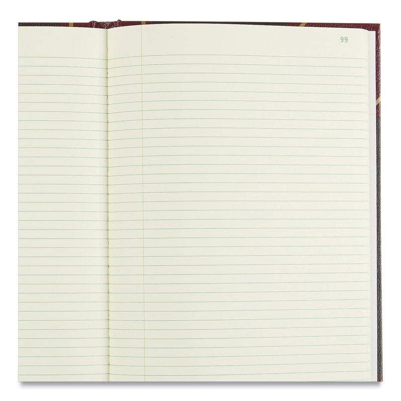 National Texthide Eye-Ease Record Book, Black/Burgundy/Gold Cover, 14.25 x 8.75 Sheets, 300 Sheets/Book