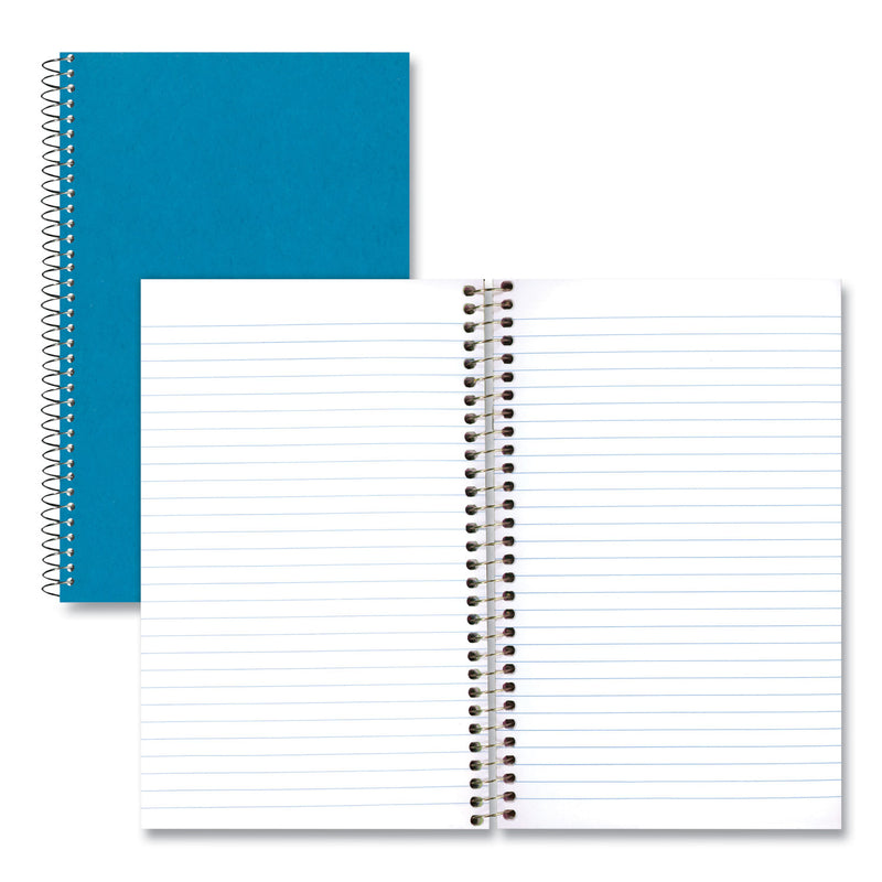 National Single-Subject Wirebound Notebooks, 1 Subject, Medium/College Rule, Kolor Kraft Blue Front Cover, 9.5 x 6, 80 Sheets