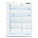 Rediform Voice Mail Wirebound Log Books, 8 x 10.63, 5/Page, 500 Forms