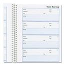 Rediform Voice Mail Wirebound Log Books, 5.63 x 10.63, 6/Page, 600 Forms