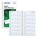Rediform Voice Mail Wirebound Log Books, 5.63 x 10.63, 6/Page, 600 Forms