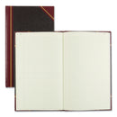 National Texthide Eye-Ease Record Book, Black/Burgundy/Gold Cover, 14.25 x 8.75 Sheets, 300 Sheets/Book