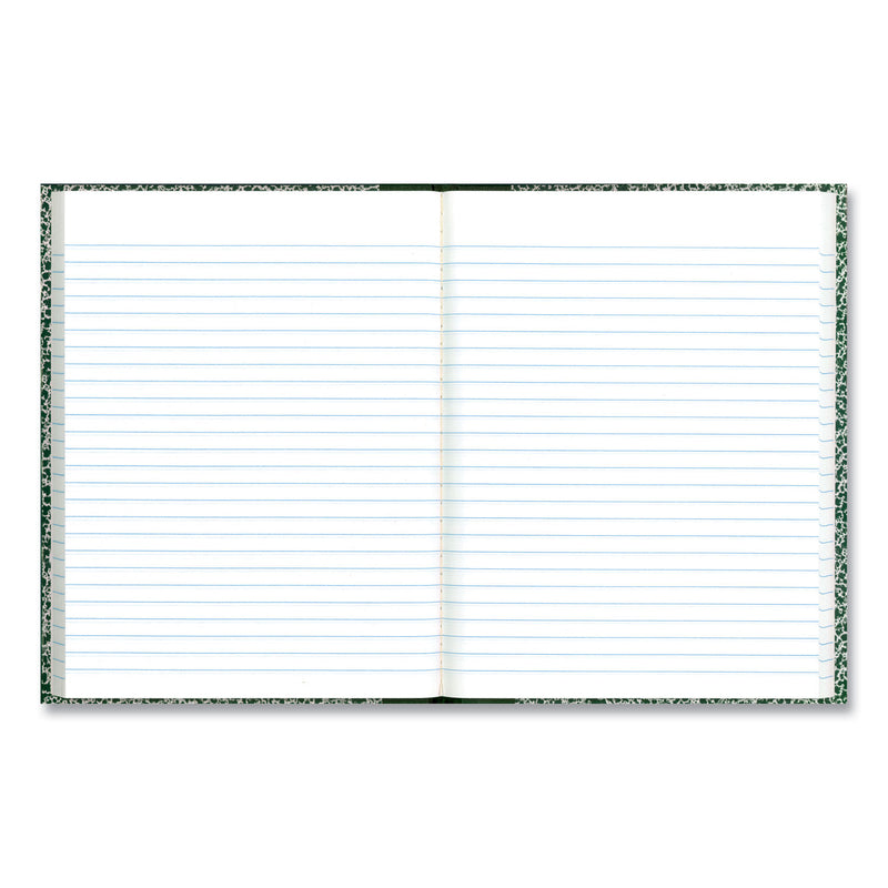 National Lab Notebook, Wide/Legal Rule, Green Marble Cover, 10.13 x 7.88, 96 Sheets