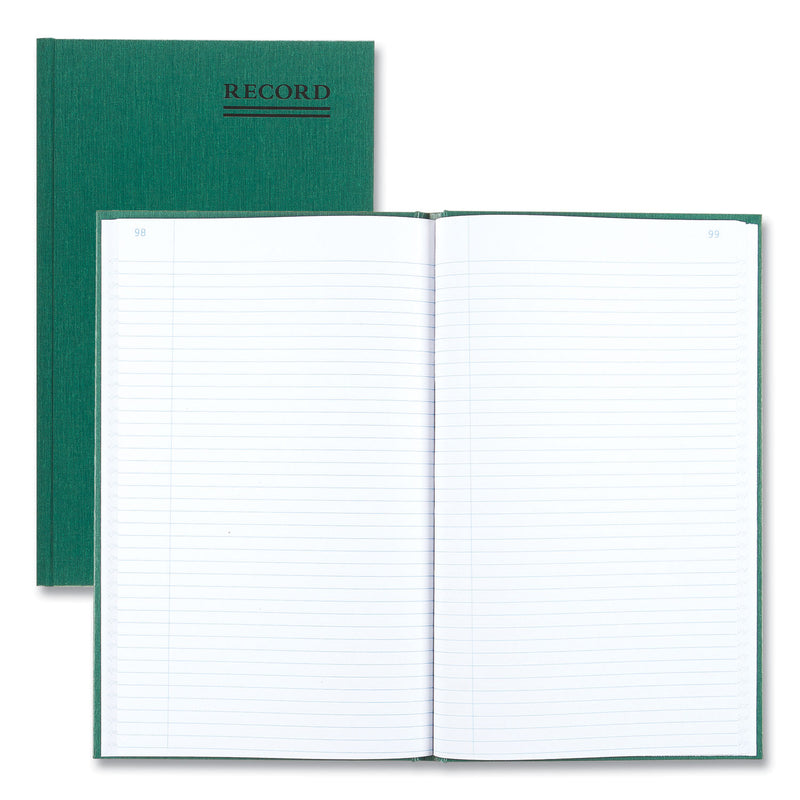 National Emerald Series Account Book, Green Cover, 12.25 x 7.25 Sheets, 150 Sheets/Book
